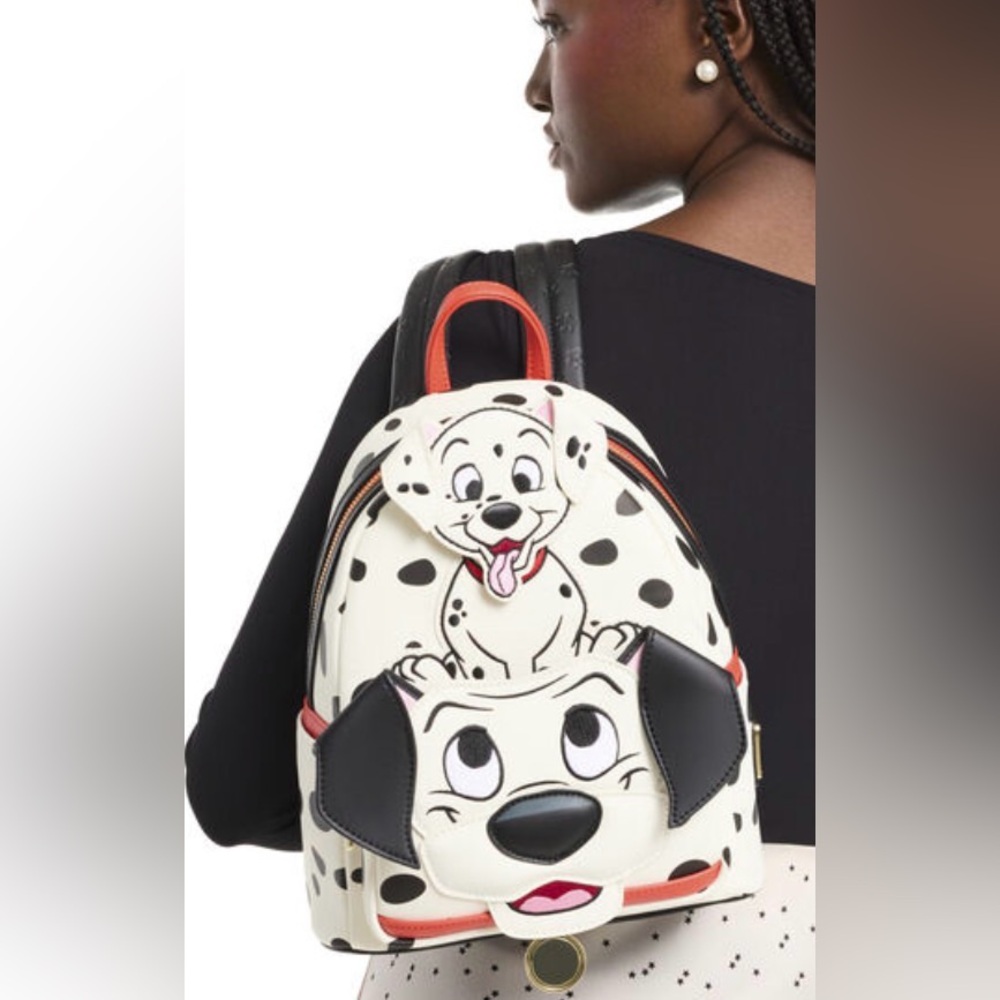NWT Loungefly Disney 101 Dalmatians Pongo freckles mini Backpack - Picture 3 of 13